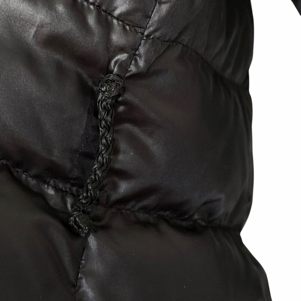 Max Mara Studio Hooded Quilted Goose Down Puffer Jacket Coat Black 8 NO BELT - Picture 9 of 14